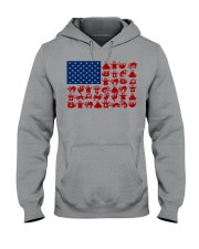 Sloth - USA Flag Hooded Sweatshirt tile