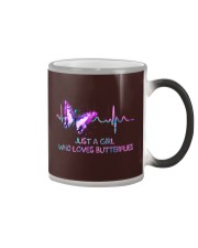 JUST A GIRL WHO LOVES BUTTERFLIES Color Changing Mug tile