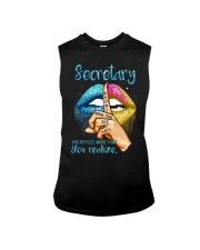 SECRETARY KNOWS MORE THAN SHE SAYS Sleeveless Tee tile
