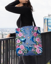 DOLPHIN FLOWER BAG All-over Tote aos-all-over-tote-lifestyle-front-05