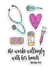 SHE WORKS WILLINGLY WITH HER HANDS Sticker - Single (Vertical) front