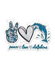 PEACE LOVE DOLPHIN Sticker - Single (Horizontal) front