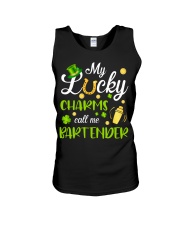 MY LUCKY CHARMS CALL ME BARTENDER Unisex Tank tile