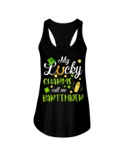 MY LUCKY CHARMS CALL ME BARTENDER Ladies Flowy Tank tile