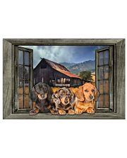 DACHSHUND AT WINDOWS POSTER 17x11 Poster front