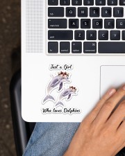 JUST A GIRL WHO LOVES DOLPHINS Sticker - Single (Vertical) aos-sticker-single-vertical-lifestyle-front-11