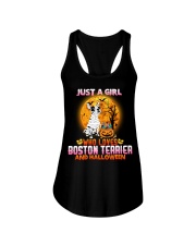 JUST A GIRL WHO LOVE BOSTON TERRIER AND HALLOWEEN Ladies Flowy Tank tile