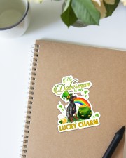My doberman is my lucky charm Sticker - Single (Vertical) aos-sticker-single-vertical-lifestyle-front-16