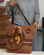 DACHSHUND CLOTH TOTE-ACCESSORY POUCH-PILLOW All-over Tote aos-all-over-tote-lifestyle-front-10