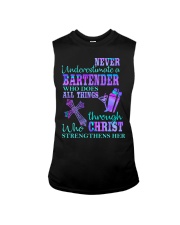 NEVER UNDERESTIMATE A BARTENDER Sleeveless Tee tile