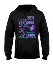 NEVER UNDERESTIMATE A BARTENDER Hooded Sweatshirt tile