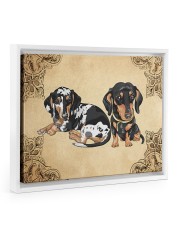DACHSHUND BATH MAT-DOORMAT-POSTER-CANVAS Floating Framed Canvas Prints White tile