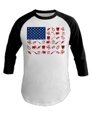 DENTAL USA FLAG Baseball Tee tile