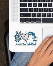 PEACE LOVE DOLPHINS Sticker - Single (Horizontal) aos-sticker-single-horizontal-lifestyle-front-11