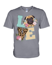 LOVE PUG V-Neck T-Shirt tile