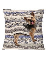YORKIE BATH MAT-DOORMAT-CLOTH TOTE-PILLOW Square Pillowcase tile