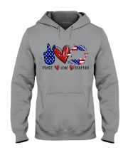 PEACE LOVE DOLPHIN Hooded Sweatshirt tile