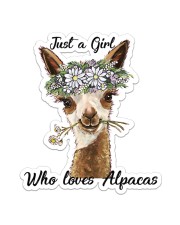 JUST A GIRL WHO LOVES ALPACAS Sticker - Single (Vertical) front