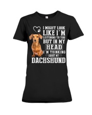 DACHSHUND - I MIGHT LOOK LIKE Premium Fit Ladies Tee tile