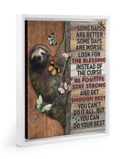 SLOTH - CANVAS YOU CAN DO YOUR BEST Floating Framed Canvas Prints White tile