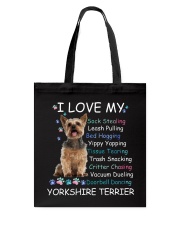 I LOVE MY YORKSHIRE TERRIER Tote Bag tile
