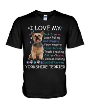 I LOVE MY YORKSHIRE TERRIER V-Neck T-Shirt tile