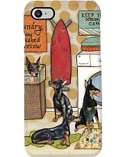 LAUNDRY DOBERMAN POSTER Phone Case tile