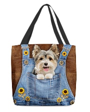 YORKIE CLOTH TOTE-ACCESSORY POUCH-PILLOW All-over Tote front