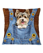 YORKIE CLOTH TOTE-ACCESSORY POUCH-PILLOW Square Pillowcase tile