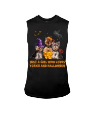 YORKIE AND HALLOWEEN Sleeveless Tee tile