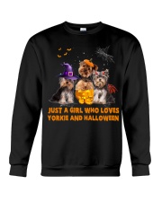 YORKIE AND HALLOWEEN Crewneck Sweatshirt tile