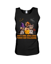 YORKIE AND HALLOWEEN Unisex Tank tile