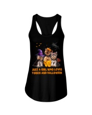 YORKIE AND HALLOWEEN Ladies Flowy Tank tile