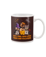YORKIE AND HALLOWEEN Mug tile