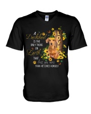 A DACHSHUND IS THE ONLY THING ON EARTH V-Neck T-Shirt tile