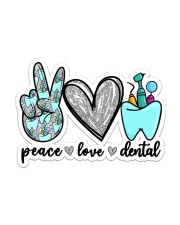 PEACE LOVE DENTAL STICKER Sticker - Single (Horizontal) front
