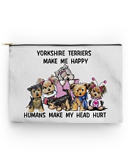 YORKSHIRE TERRIERS MAKE ME HAPPY Accessory Pouch tile
