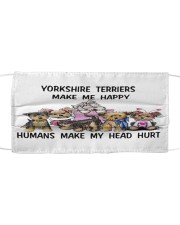 YORKSHIRE TERRIERS MAKE ME HAPPY Mask tile