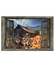 DACHSHUND AT WINDOWS POSTER 17x11 Poster front