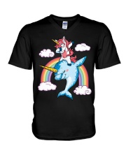 UNICORN DOLPHIN V-Neck T-Shirt tile