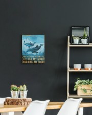 DOLPHIN - AND INTO THE OCEAN I GO TO LOSE MY MIND 11x14 Gallery Wrapped Canvas Prints aos-canvas-pgw-11x14-lifestyle-front-04