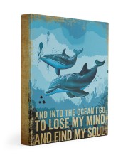 DOLPHIN - AND INTO THE OCEAN I GO TO LOSE MY MIND 11x14 Gallery Wrapped Canvas Prints front