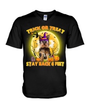 YORKSHIRE TERRIER HALLOWEEN V-Neck T-Shirt tile