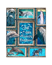 JUST A GIRL WHO LOVES DOLPHINS QUILT Quilt tile