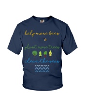 Help More Bees Plant More Trees Clean Th Youth T-Shirt thumbnail
