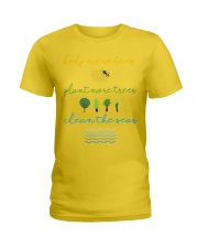 Help More Bees Plant More Trees Clean Th Ladies T-Shirt thumbnail