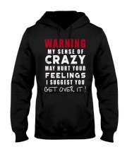 WARNING CRAZY GIRL FUNNY SHIRT Hooded Sweatshirt thumbnail