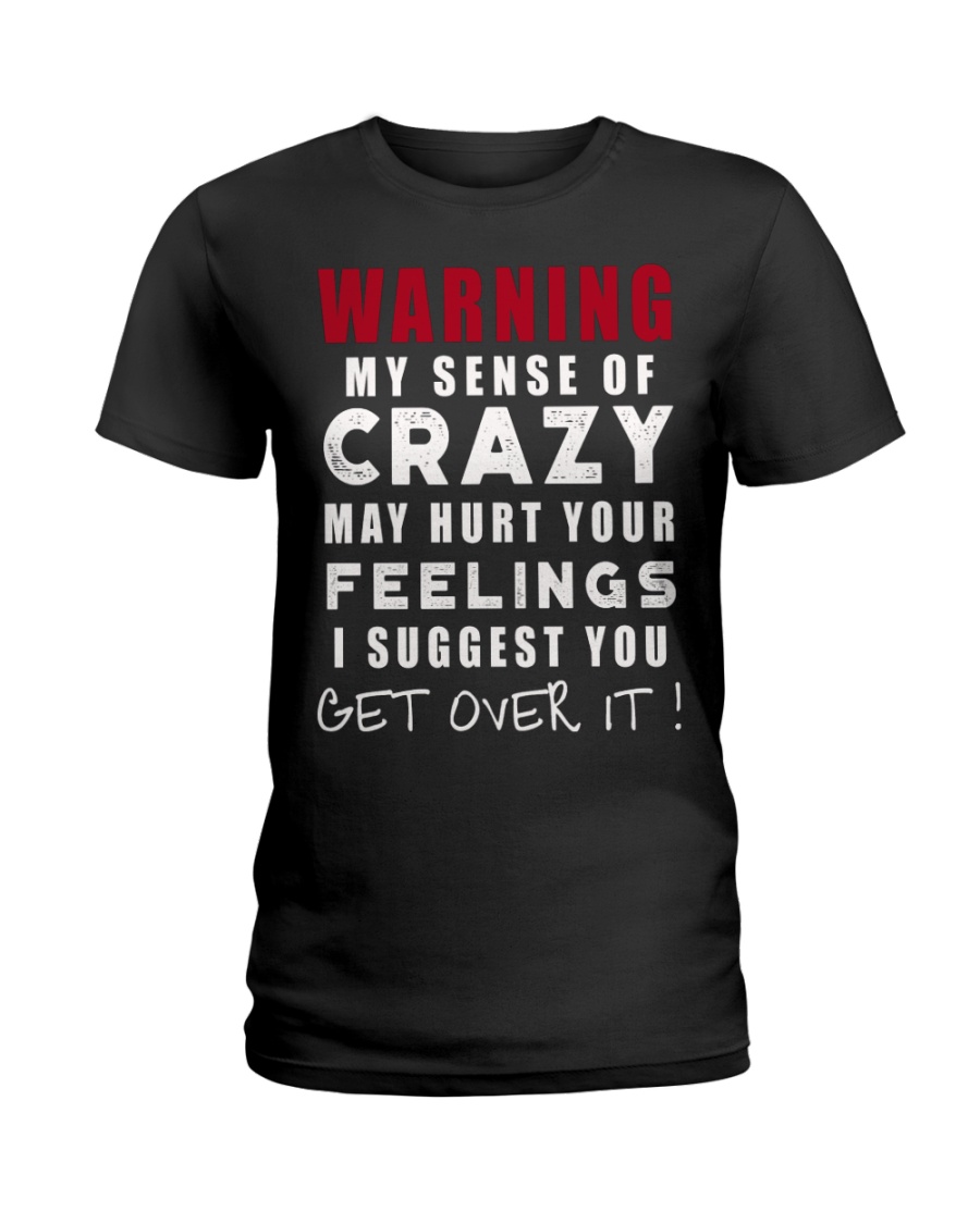 WARNING CRAZY GIRL FUNNY SHIRT Ladies T-Shirt
