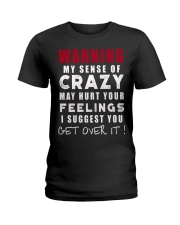 WARNING CRAZY GIRL FUNNY SHIRT Ladies T-Shirt front