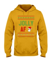 Jolly AF as Christmas Gift - Joke T Shirt Hooded Sweatshirt thumbnail